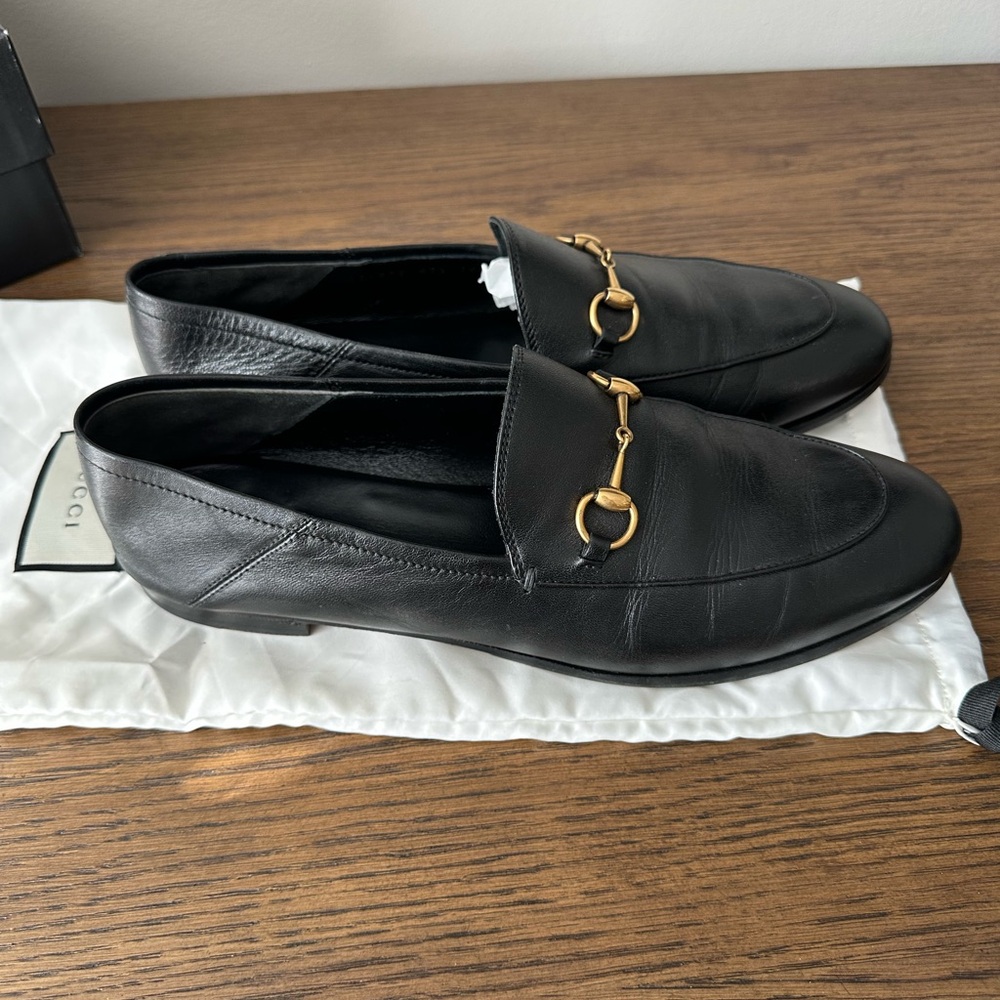 Gucci Women's Brixton Leather Horsebit Loafers (41.5) - Picture 6 of 9